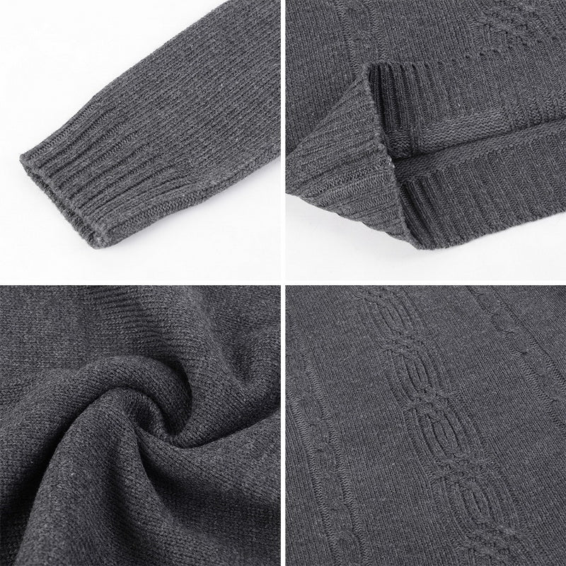 Men's Turtleneck Sweater Retro Knitted