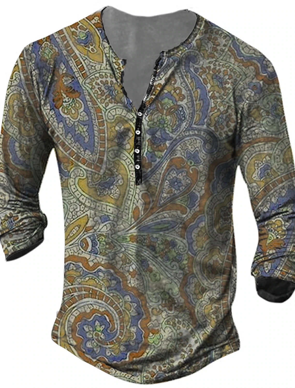 Button-Up V-Neck Vintage Shirt