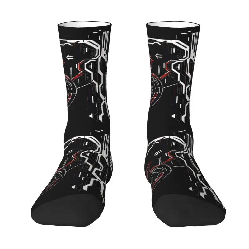 Techwear Cyber Ink Splash Socks