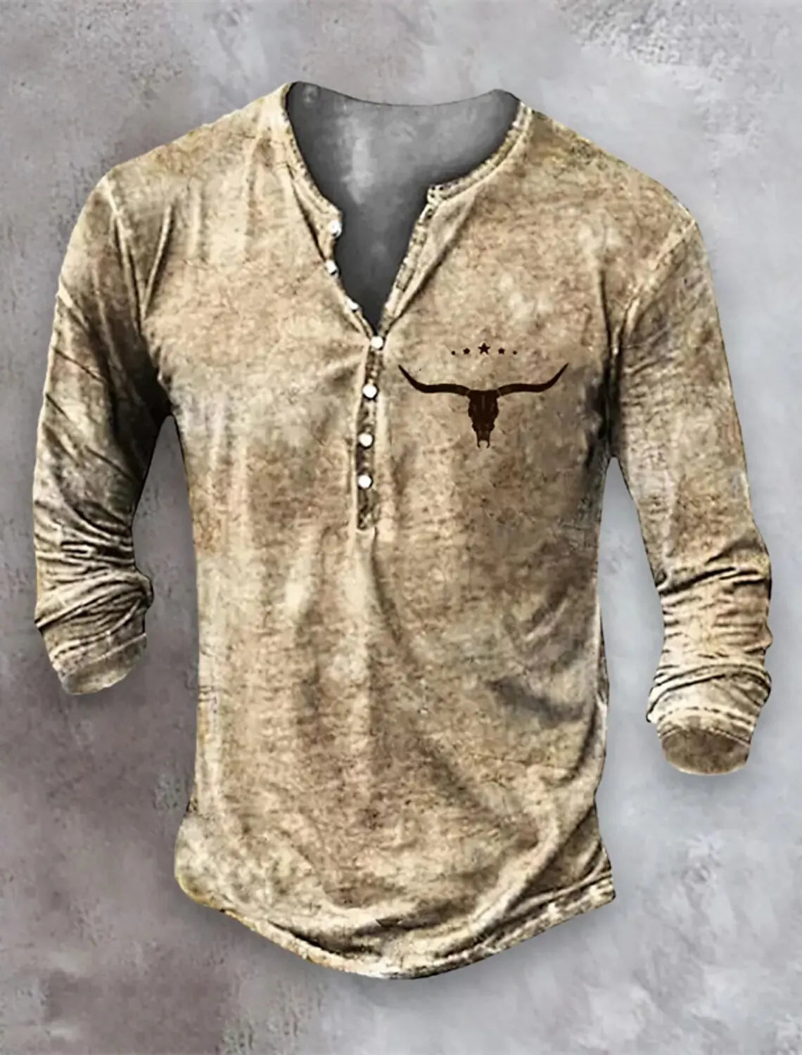 Button-Up V-Neck Vintage Shirt
