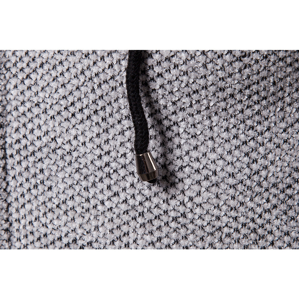 Thick Loose Casual Sweater Men's Cardigan Sweater Plus Fleece Hoodie Sweater