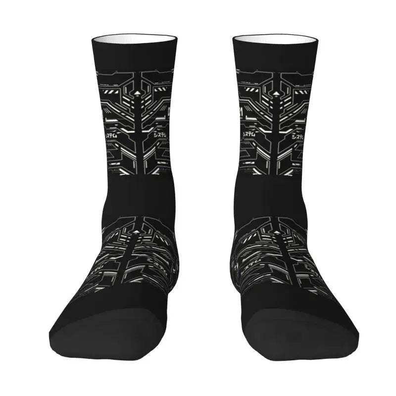 Techwear Cyber Ink Splash Socks