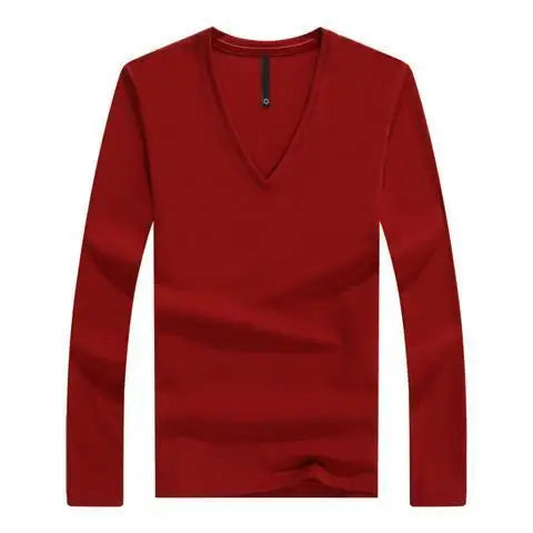 Luxury Men's Long Sleeve V-Neck