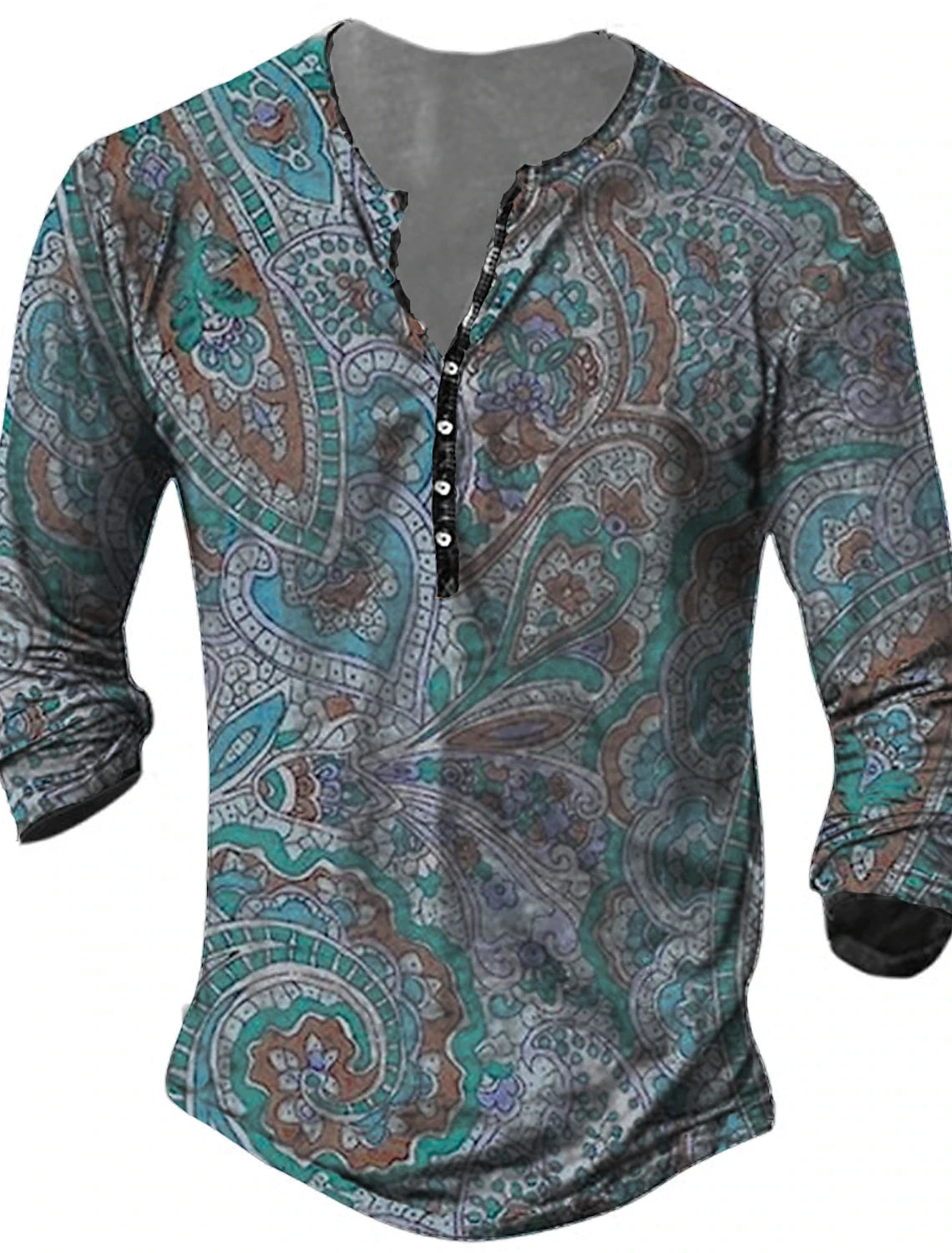 Button-Up V-Neck Vintage Shirt