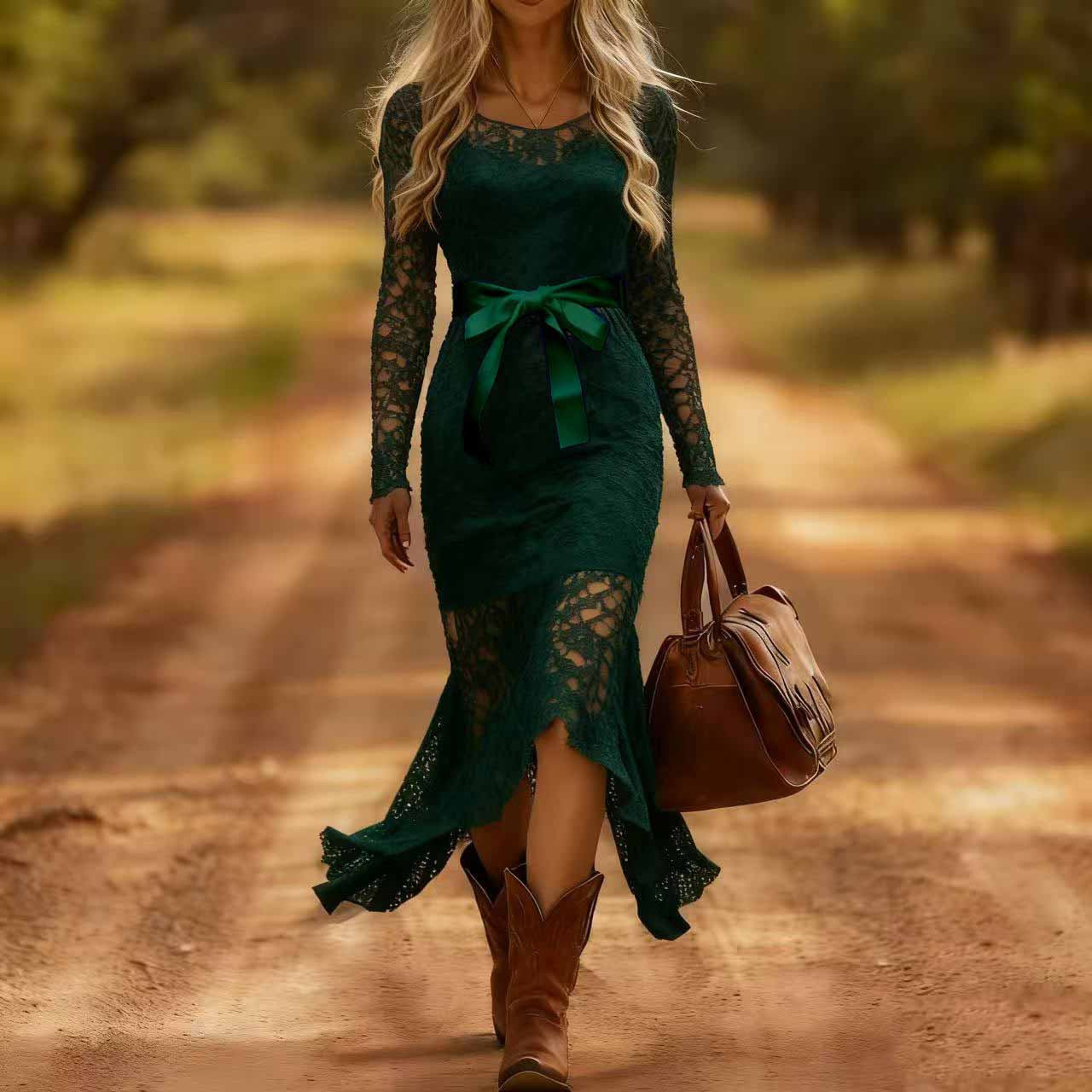 Elegant Western Style Fishtail Skirt