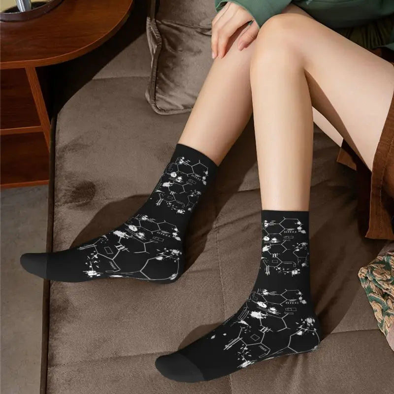 Techwear Cyber Ink Splash Socks