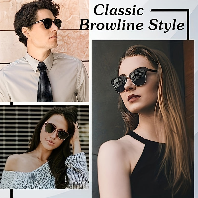 Retro Eyebrow Design Polarized Sunglasses