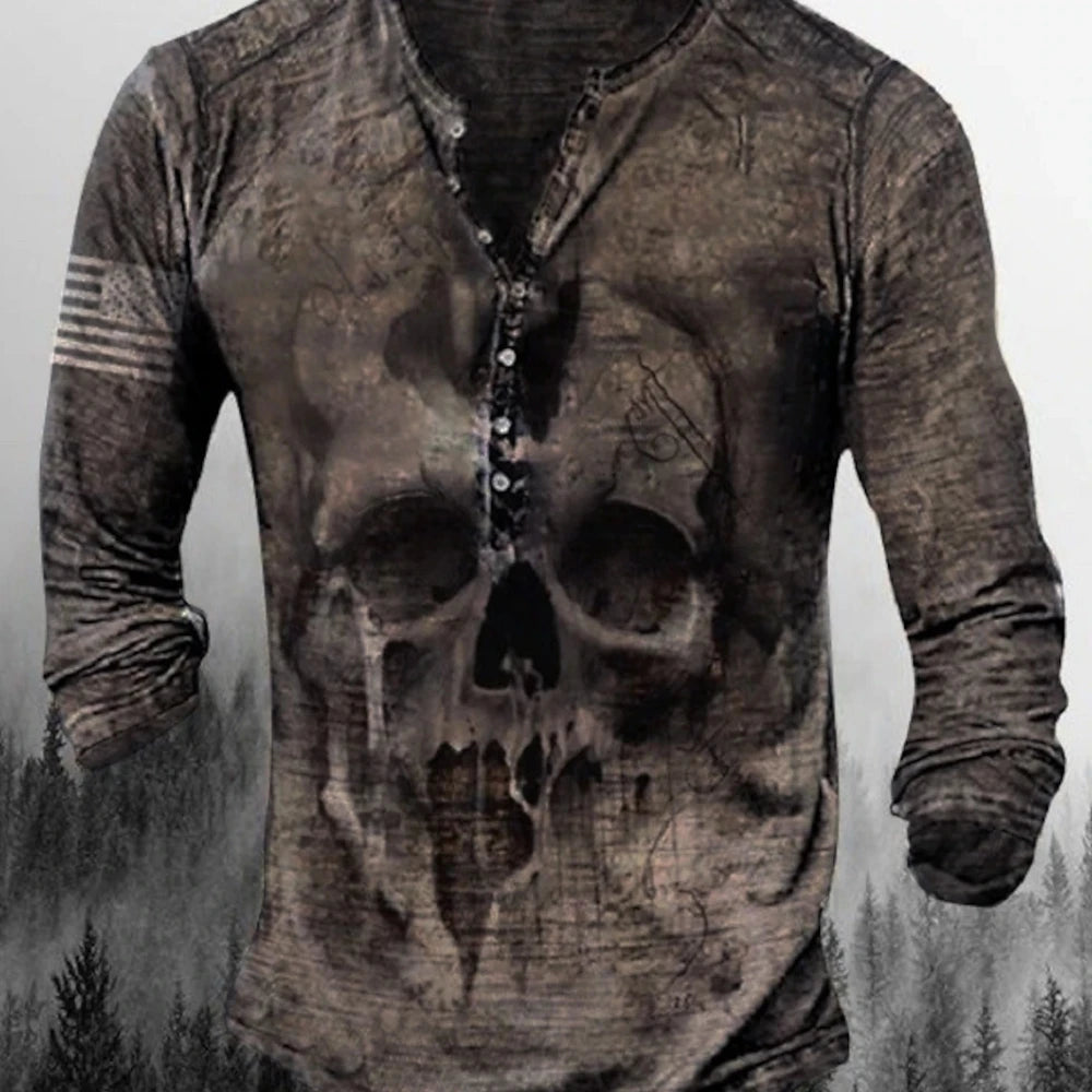 Button-Up V-Neck Vintage Shirt