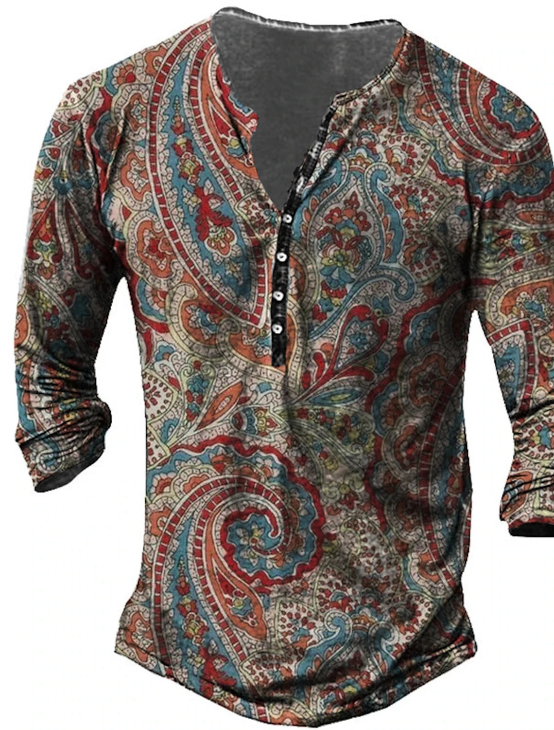 Button-Up V-Neck Vintage Shirt