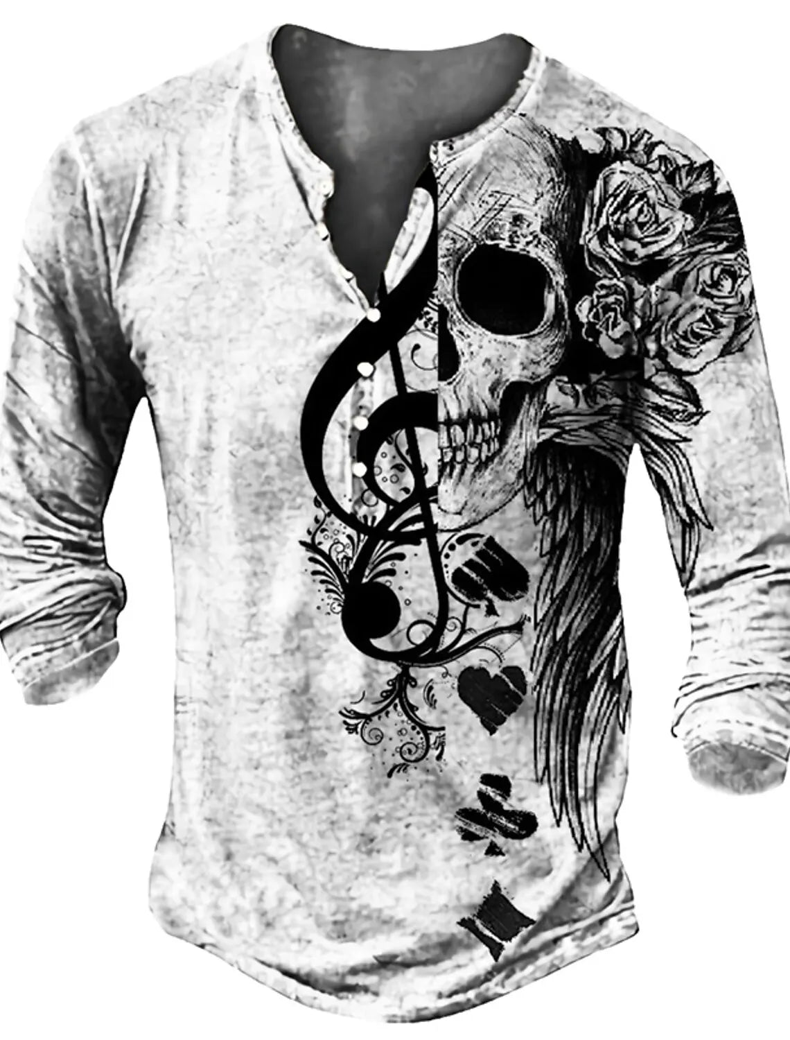 Button-Up V-Neck Vintage Shirt