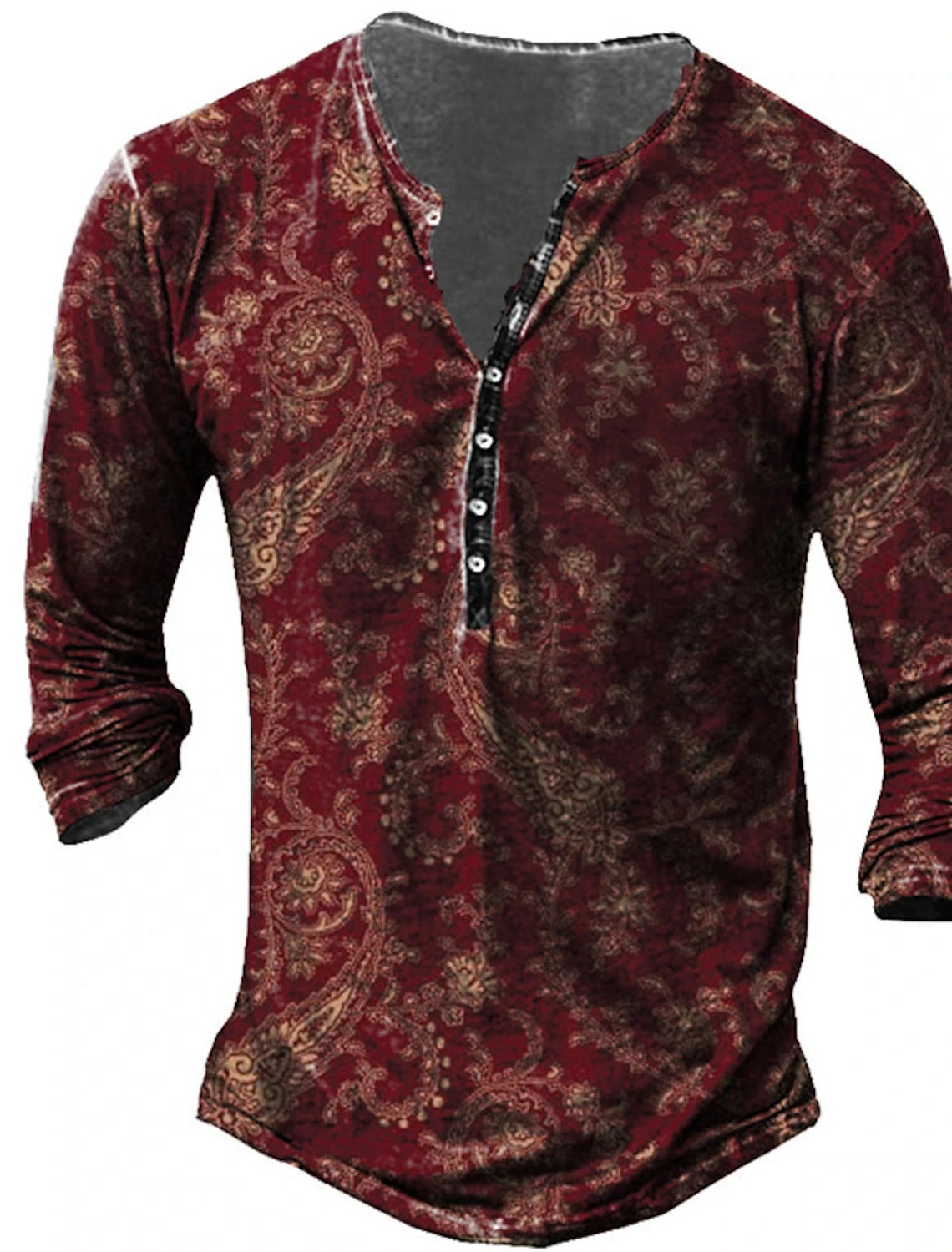 Button-Up V-Neck Vintage Shirt