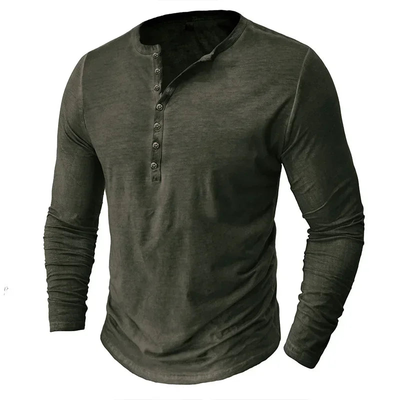 Vintage Mens Henley Shirt