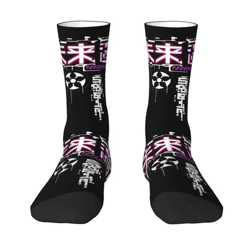 Techwear Cyber Ink Splash Socks